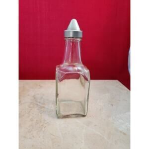Vintage Oil/Vinegar Bottle - Square Shape Metal Top - Made by Bloomfield